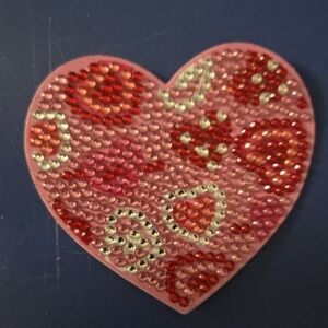 3/$10 Handmade Rhinestone Heart Magnet